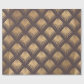 Art Deco Muster. Nahtloser goldener Hintergrund. M Geschenkpapier (Flach)