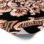 Art Deco Muster. Nahtloser goldener Hintergrund. M Poster (Ecke)