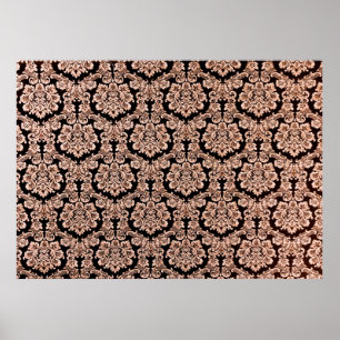 Art Deco Muster. Nahtloser goldener Hintergrund. M Poster