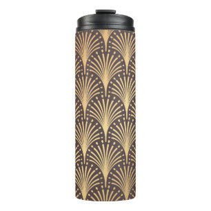 Art Deco Muster. Nahtloser goldener Hintergrund. M Thermosbecher