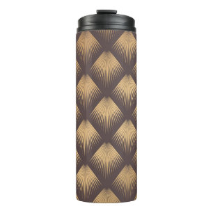 Art Deco Muster. Nahtloser goldener Hintergrund. M Thermosbecher