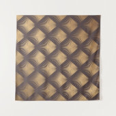 Art Deco Muster. Nahtloser goldener Hintergrund. M Wandteppich (Vorderseite (Horizontal))