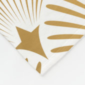 Art Deco Muster. Nahtloser weißer und goldener Hin Fleecedecke (Ecke)