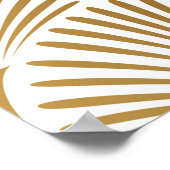 Art Deco Muster. Nahtloser weißer und goldener Hin Poster (Ecke)