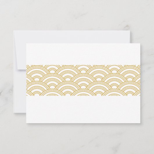 Art Deco Muster Response Card RSVP Karte (Rückseite)