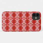 Art-Deco-Muster - rot und weiß Case-Mate iPhone Hülle (Rückseite (Horizontal))