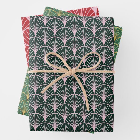 Art Deco Muster Weihnachten Geschenkpapier Set (Beispiel)