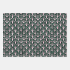 Art Deco Muster Weihnachten Geschenkpapier Set