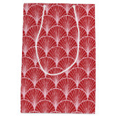 Art Deco Muster Weihnachten Mittlere Geschenktüte (Rückseite)