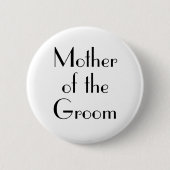 Art Deco Mutter des Groom Wedding Button (Vorderseite)