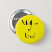 Art Deco Mutter Gottes Text Typografie Button (Vorne & Hinten)