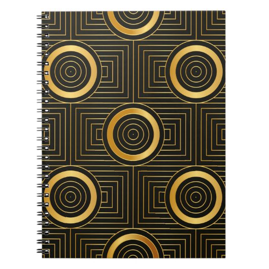 Art Deco nahtlos Vintage Tapete Muster Notizblock (Vorderseite)