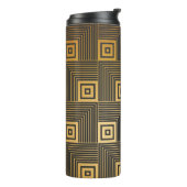 Art Deco nahtlos Vintage Tapete Muster Thermosbecher (Nach links gedreht)