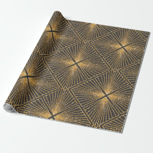Art Deco Nahtlose geometrische Muster. Elegant Wal Geschenkpapier