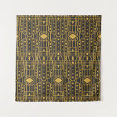 Art Deco nahtlose luxuriöse geometrische Muster. G Wandteppich (Vorderseite)