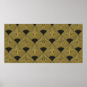 Art Deco nahtloses Muster Poster (Vorne)