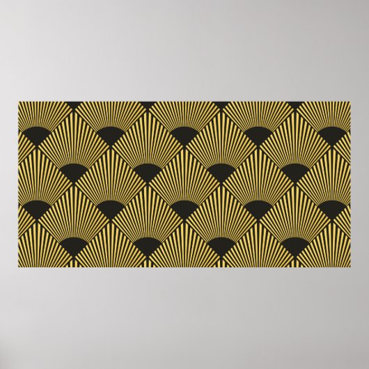 Art Deco nahtloses Muster Poster (Vorne)