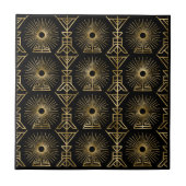 Art Deco nahtloses Sternenexplosions-Geometrisches Fliese (Vorderseite)
