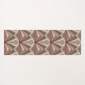 Art Deco (natürliche Terracotta-Farbtöne) Yogamatte (Rückseite (Horizontal))