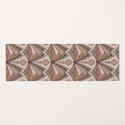Art Deco (natürliche Terracotta-Farbtöne) Yogamatte (Rückseite (Horizontal))