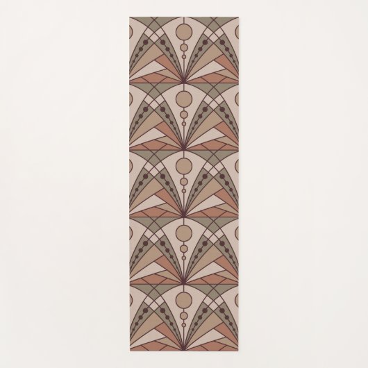 Art Deco (natürliche Terracotta-Farbtöne) Yogamatte (Vorderseite)