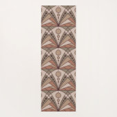 Art Deco (natürliche Terracotta-Farbtöne) Yogamatte (Rückseite)