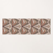 Art Deco (natürliche Terracotta-Farbtöne) Yogamatte (Vorderseite (Horizontal))