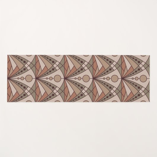 Art Deco (natürliche Terracotta-Farbtöne) Yogamatte (Vorderseite (Horizontal))