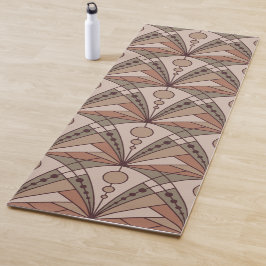 Art Deco (natürliche Terracotta-Farbtöne) Yogamatte