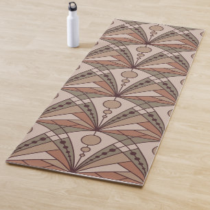 Art Deco (natürliche Terracotta-Farbtöne) Yogamatte