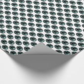 Art Deco Nautical Ship Lt Blue White Black Geschenkpapier (Ecke)