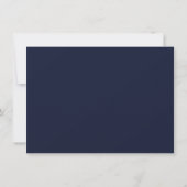 Art Deco Navy Blue und Blush | Geometrisch Einladung (Rückseite)