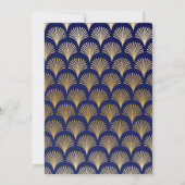 Art Deco Navy Gold Gatsby Party Abschluss der 1920 Einladung (Rückseite)