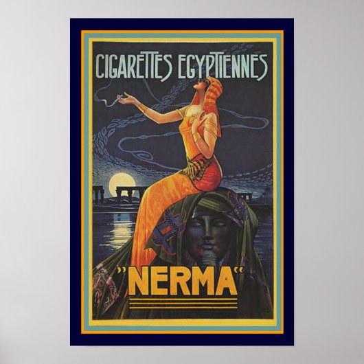 Art Deco Nerma Cigarette Ad Poster 13 x 19 (Vorne)