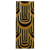 Art Deco New Year | Imitate Gold Glitzer & Black Geschenktüte Für Weinflaschen (Vorderseite)