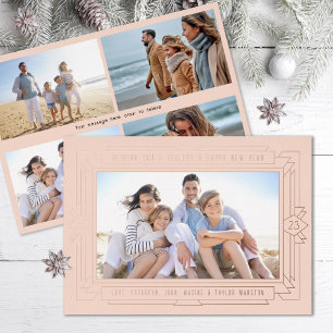 Art Deco New Year Multi-Foto Folien Feiertagskarte