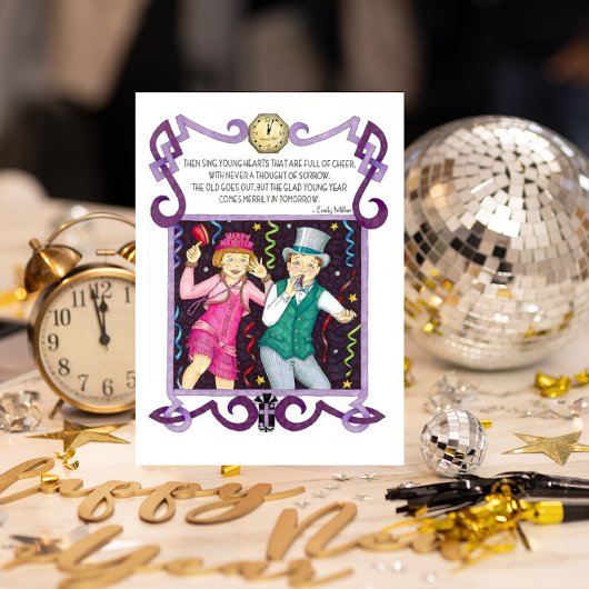 Art Deco New Year's Card Feiertagskarte