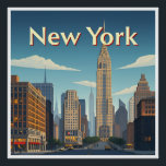 Art Deco. New York Poster<br><div class="desc">Plakat New York Art Vintage "Art Deco"</div>