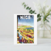 Art Deco Nice Côte d'Azur Postkarte (Stehend Vorderseite)