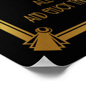 Art Deco nicht verbunden Hochzeit GATSBY Print GOL Poster (Ecke)