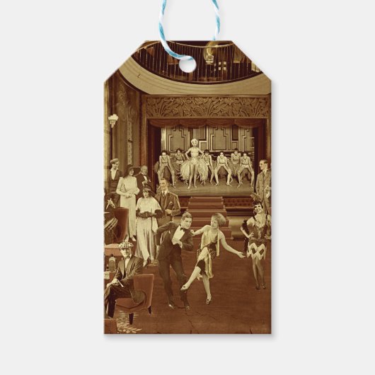 Art Deco Night Club Geschenkanhänger (Vorderseite)