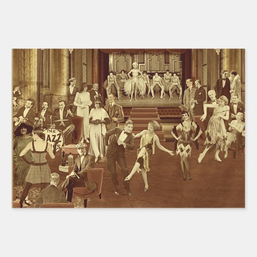 Art Deco Night Club Geschenkpapier Set (Vorderseite 3)