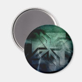 Art Deco Ninja Star Icon, Galaxy Blitzüberlagerung Magnet (Vorderseite/Rückseite)