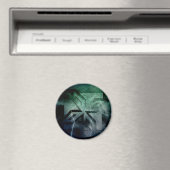 Art Deco Ninja Star Icon, Galaxy Blitzüberlagerung Magnet (In Situ (Geschirrspüler))