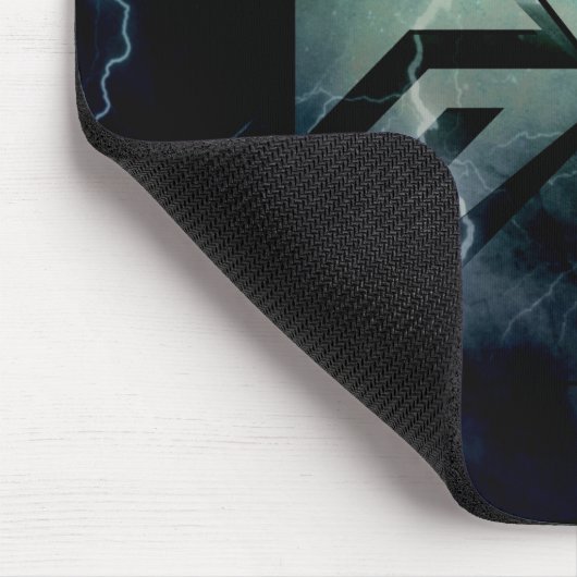 Art Deco Ninja Star Icon, Galaxy Blitzüberlagerung Mousepad (Ecke)