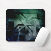 Art Deco Ninja Star Icon, Galaxy Blitzüberlagerung Mousepad (Mit Mouse)