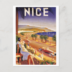 Art Deco Nizza Frankreich Postkarte