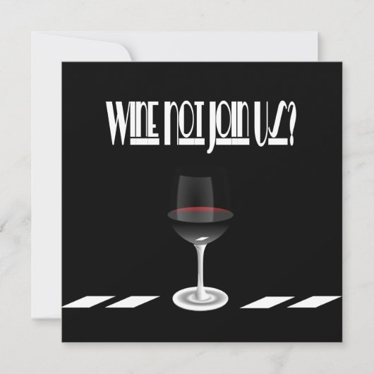 Art Deco Noir Chic Cocktail Party Einladung (Vorderseite)