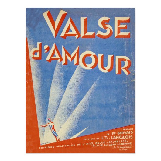 Art Deco Notenblätter in den 1920er Jahren Poster (Vorderseite)