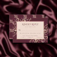 Art Deco Nouveau | Burgund Rose Gold Zierpflanzen